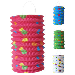 Papierový lucerna valec s bodkami